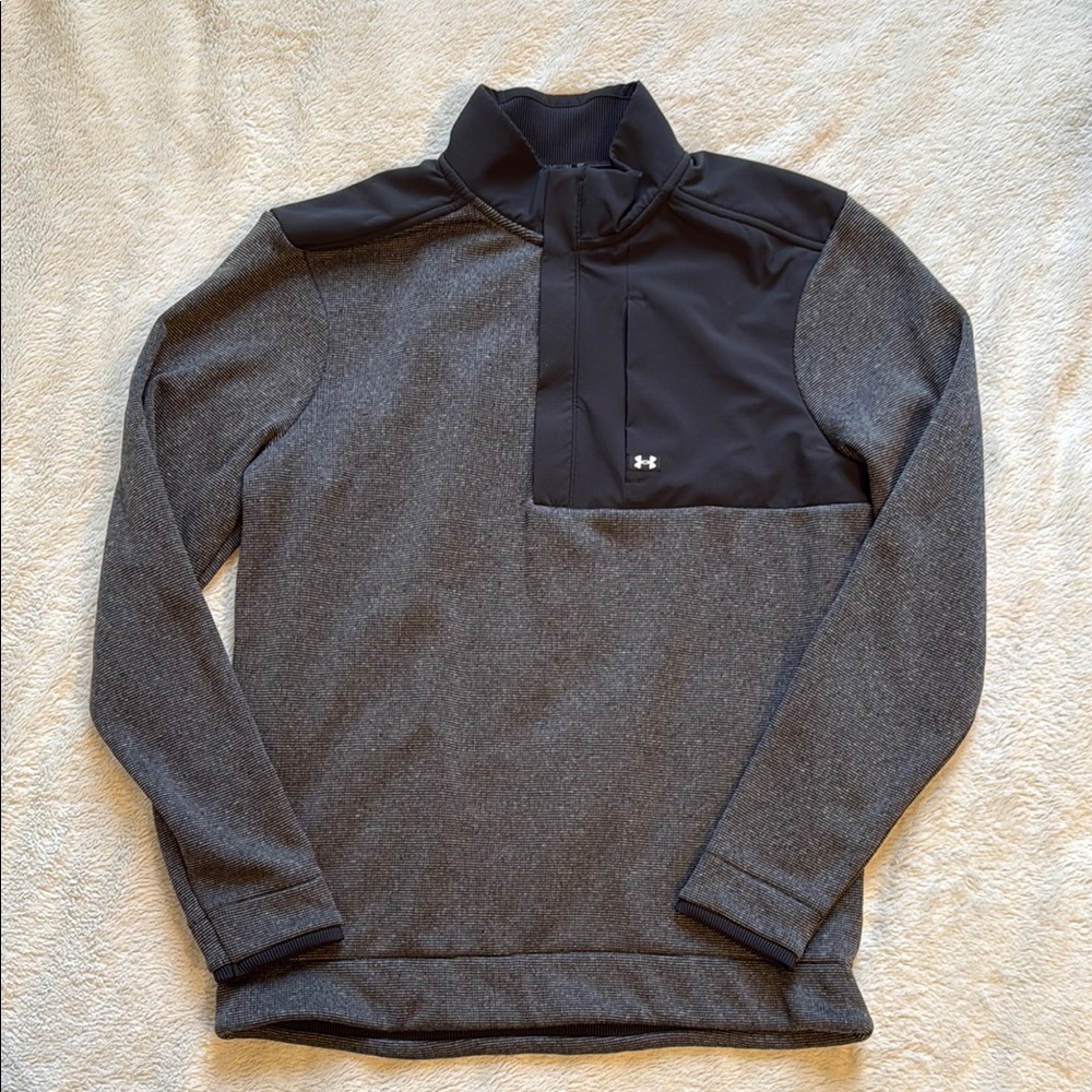 Men’s Small Under Armour Gray and Black Performance Quarter Zip